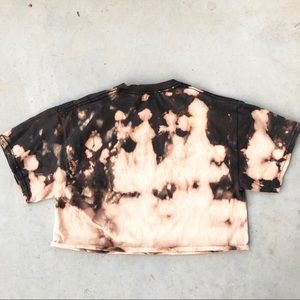 Gildan Tops - Appalachian State Black Bleached Crop Top Gildan Tops - Appalachian State Black Bleached Crop Top